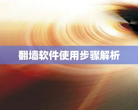翻墙软件使用步骤解析 翻墙软件使用步骤解析