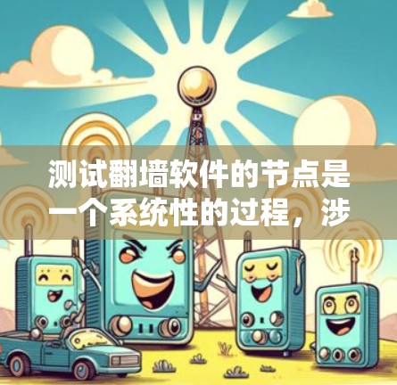 测试翻墙软件的节点是一个系统性的过程,涉及多个步骤和工具的使用。以下是一个有条理的步骤指南,帮助您有效进行测试 测试翻墙软件的节点是一个系统性的过程,涉及多个步骤和工具的使用。以下是一个有条理的步骤指南,帮助您有效进行测试