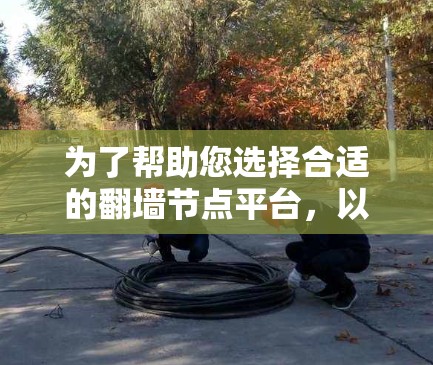 为了帮助您选择合适的翻墙节点平台,以下是一个详细的使用计划和推荐 为了帮助您选择合适的翻墙节点平台,以下是一个详细的使用计划和推荐