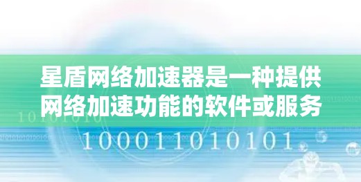 星盾网络加速器是一种提供网络加速功能的软件或服务，旨在帮助用户更快地连接到互联网。以下是对星盾网络加速器高速线路的详细分析