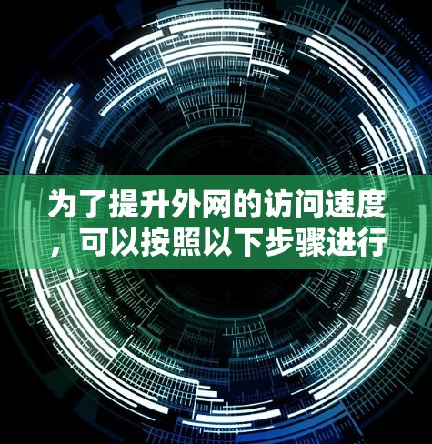 为了提升外网的访问速度，可以按照以下步骤进行优化